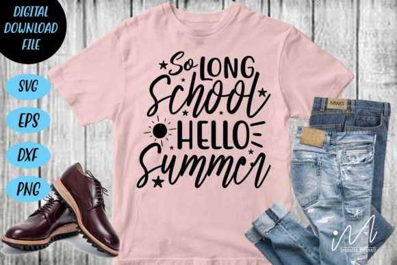 Download So Long School Hello Summer SVG Cut File - Premium Bundle