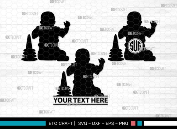 Download Baby Playing Monogram, Baby Playing SVG - Baby playing Collection