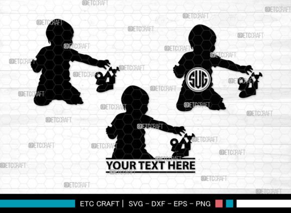 Download Baby Playing Monogram, Baby Playing SVG - Baby playing Collection