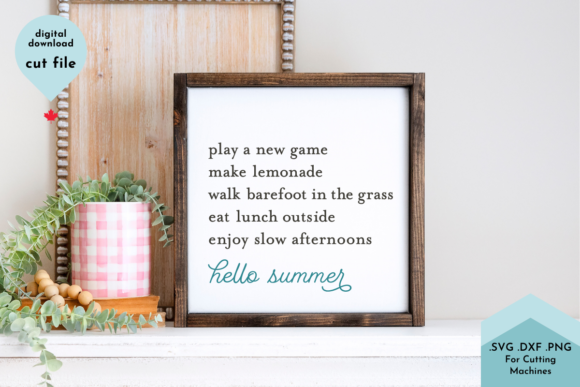 Download Summer Things, Hello Summer SVG Cut File - Premium Resources