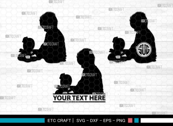 Download Baby Playing Monogram, Baby Playing SVG - Baby playing Collection