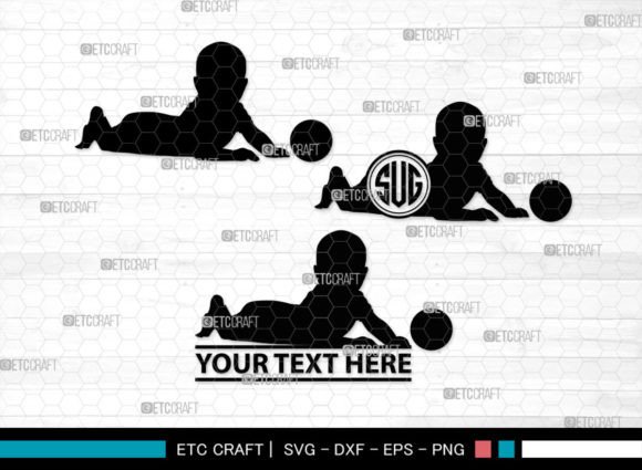 Download Baby Playing Monogram, Baby Playing SVG - Baby playing Collection