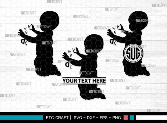Download Baby Playing Monogram, Baby Playing SVG - Baby playing Collection