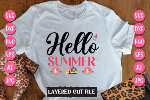 Download Hello Summer Svg Cut File - Premium Resources